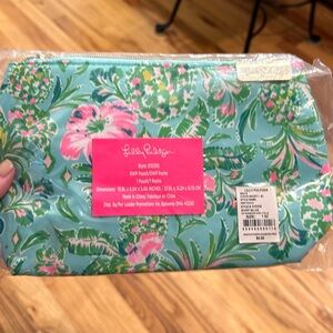 Lilly Pulitzer NWT pouch - Surf Blue Oh Diamond Girl Folia
